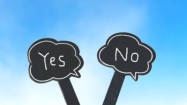 自分にぴったりの韓国コスメ通販サイトを選ぶための、Yes/Noによる診断・選択のイメージ